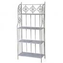 フォールディングシェルフ 天然木 杉 スチール アンティーク調 グレー おしゃれ 高さ154