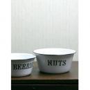 ボウル4個セット S O/L ホーロー キッチン用品 食材保存 アンティーク調 ホワイト 白