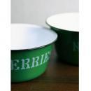 ボウル4個セット S O/L グリーン ホーロー キッチン用品 食材保存 アンティーク調 緑