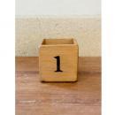 キューブボックス　12cm　NO.1 BK BOX ナチュラル おしゃれ ポットカバー 箱 木製