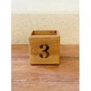 キューブボックス　12cm　NO.3 BK BOX ナチュラル おしゃれ ポットカバー 箱 木製