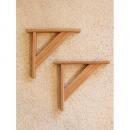 オークシェルフレストM 2個セット 壁掛け ウォールシェルフ用 ブラケット 棚受け 木製 オーク