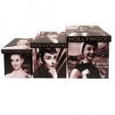 ブックプリントケース 3個セット アンティーク調 収納ケース おしゃれ セピア 幅18~26