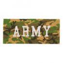 玄関マット カモフラ柄 コイヤマット かっこいい アメリカン 英語 グリーン ARMY 幅55