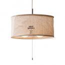ペンダントライト 2灯 カジュアル アイボリー ファブリックセード LED電球付き 直径40