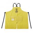 エプロン アウトドア バーベキュー 作業 料理 イエロー おしゃれ ポリエステル レーヨン 幅80