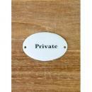 エナメルドアプレートPrivate ホーロー かわいい ホワイト 白 サインプレート 個室