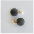 ピアス フロッキー ベロア調 バックキャッチ 通販