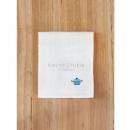 かや生地ふきん 刺繍 パン青 5枚セット 布巾 キッチンクロス かわいい 吸水性 ナチュラル