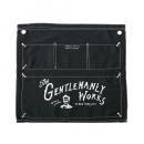 ウォールポケット エプロン型 おしゃれ カジュアル 手紙 収納 ファブリック ブラック 幅50