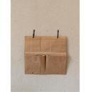 クラフト2ポケット 壁掛け 手紙 収納 紙 ナイロン ディスプレイ雑貨 エコ ナチュラル