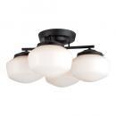 イーストカレッジ4リモートシーリングランプ 電球なし ブラック×ホワイト おしゃれ 幅64