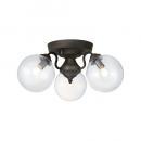 Tango-ceiling lampタンゴシーリングランプ3灯 白熱球付き クリア 天井照明 幅54