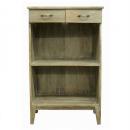 マンゴーウッドチェスト 2段 ライトブラウン 木製 シンプル アンティーク調 北欧テイスト 高さ92