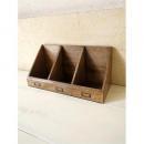 デスクオーガナイザー 収納棚 アンティーク調 木製 おしゃれ マンゴーウッド 壁掛 置型