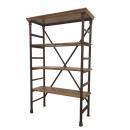 アカシア×アイアン4段シェルフ L 木製 シンプル アンティーク調 モダン おしゃれ 幅90