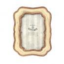 波型スクエアフォトフレームクリーム 2個セットおしゃれ アンティーク調 エレガント 優雅 高20.5