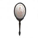 オーバル手鏡 ブラック 2個セット おしゃれ アンティーク調 エレガント 優雅 童話 高さ26