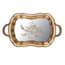 ミラートレー クリーム ゴージャス おしゃれ アンティーク調 エレガント 優雅 小物入れ 幅34