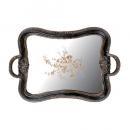 ミラートレー ブラック ゴージャス おしゃれ アンティーク調 エレガント 優雅 小物入れ 幅35