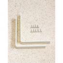 アイアンシングルシェルフL 白4個セット 壁掛け ウォールシェルフ用 ブラケット 棚受け