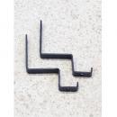 チークバー用フック 2個セット 壁掛け ウォールシェルフ用 ブラケット 棚受け アイアン