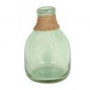 ジュートハンドルガラスベース ボトル アクア 花瓶 おしゃれ ハンギング 直径12