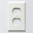 スチール 2口 コンセントプレート ホワイト DIY スイッチカバー made in USA