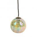 クラッシュモザイク球型シェード グリーン ガラス エレガント おしゃれ ランプシェード 直径15