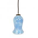 クラッシュモザイクベル型シェード ブルー ガラス エレガント おしゃれ ランプシェード 直径12