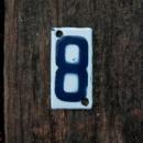 ホーローナンバープレート8 5個セット サインプレート 数字 かわいい アンティーク調