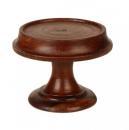 ウッドラウンドトレーS 木製 2個セット ブラウンアンティーク調 シーシャムウッド 直径8