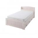 ショート丈天然木カントリー調コンセント付き【Reine】レーヌ【ボンネルコイルマットレス付き】