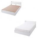 棚・コンセント付き収納ベッド【Fleur】フルール【ボンネルコイルマットレス付き】