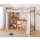 高さが選べる宮付きパイプロフトベッド【trois】トロワ