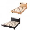 棚・コンセント付きデザインベッド【Espa】エスパ【フレームのみ】