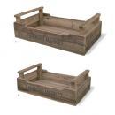 ブリティッシュオールドウッドボックスB set2 ナチュラル プランタースタンド 幅50~60