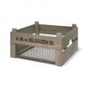 J.W.メッシュボックスS 2個セット 木製 プランタースタンド アンティーク調 グレー 幅36