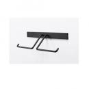 Iron Paper Holder W ブラック アイアン トイレットペーパーホルダー 長さ330