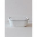 スクエアコンテナM ホワイト キッチン用品 ホウロウ シンプル 容量2000ml