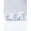 ナンバーキャニスターセット シンプル ホウロウ おしゃれ ホワイト 容量360～1000ml