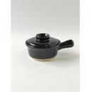 片手雑炊鍋 黒 キッチン用品 土 ブラック かっこいい おしゃれ スープ鍋 幅210