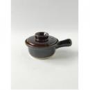 片手雑炊鍋 茶 キッチン用品 土 ブラウン かっこいい おしゃれ スープ鍋 幅210