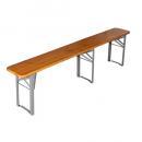 BEER BENCH 180 SILVER ミディアムブラウン ガーデン用品 椅子 幅1800