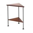 三角コーナーシェルフ 木製 シンプル アイアン アンティーク調 ハンドメイド 高さ48