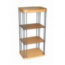 引き出し付きオープンシェルフ ディスプレイラック シンプル カフェ 木製 飾り棚