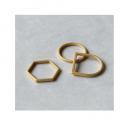 リング セット フィグラ サイズ9号 ブラス ゴールド 指輪 おしゃれ アクセサリー 上品