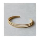 ブレスレット ケーブル ライン ブラス ゴールド バングル おしゃれ アクセサリー 上品 長さ14