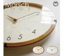 マールシュ 壁掛け時計 BN 木製 ウォールクロック ナチュラル おしゃれ 高さ26
