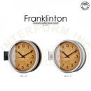フランクリントン WH 壁掛け時計 ウォールクロック ホワイト おしゃれ かっこいい 直径38